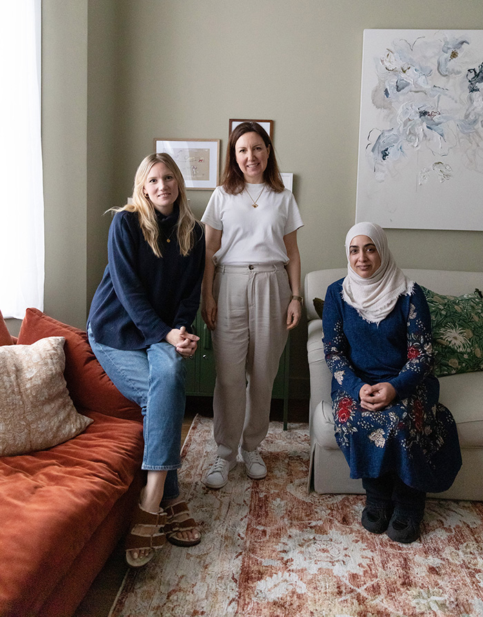 Rebecca Wakefield, Emily Wheeler and Amtal Rana of Kiran – © Rachel Ferriman