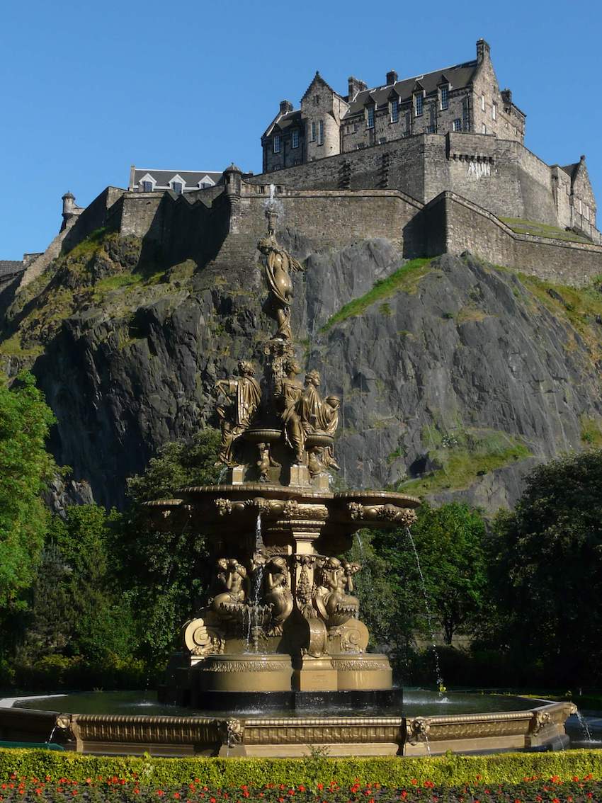 View of Edinburgh Castle from Princes Street Gardens © Norman Miller