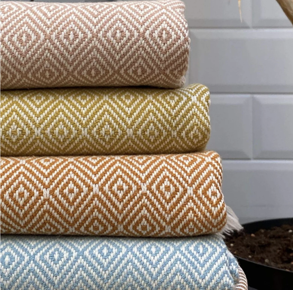 Cosy up with this organic cotton blanket